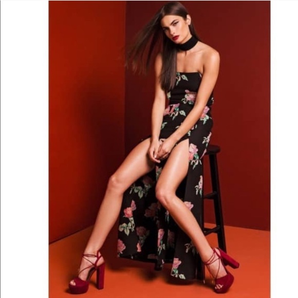 Stone Cold Fox Primrose Gown black peony - Picture 5 of 11